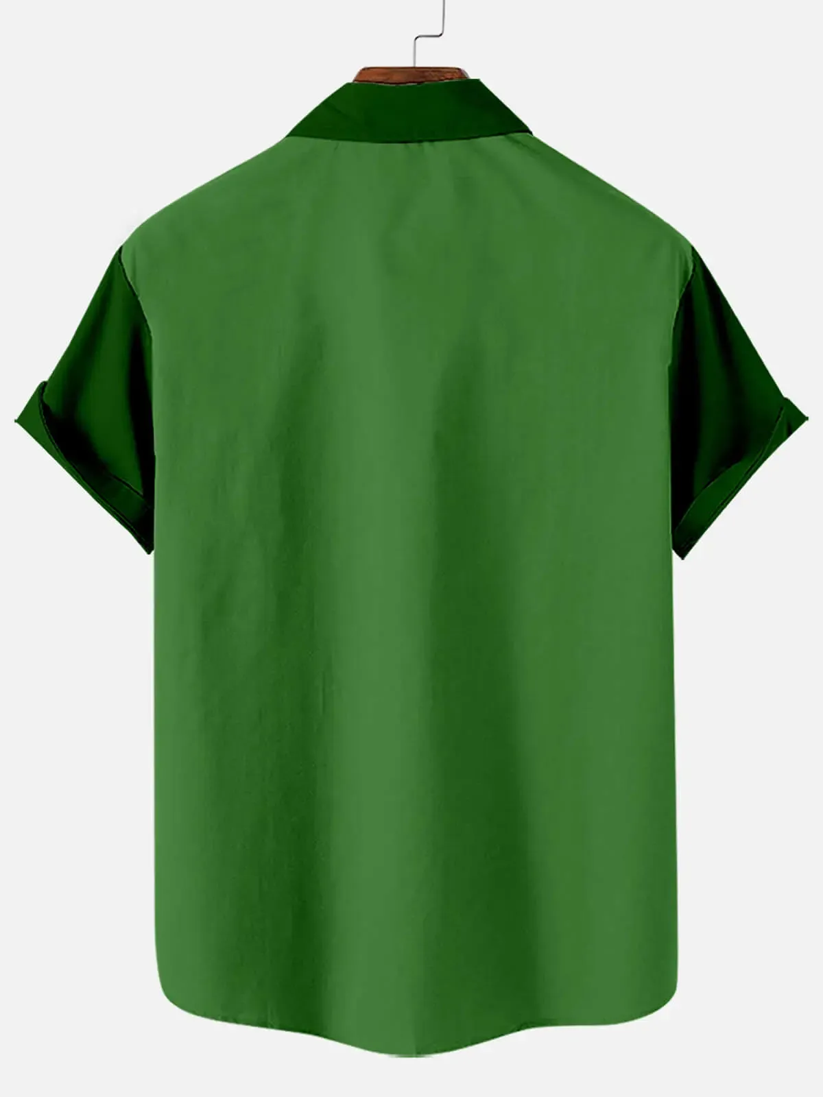 Men's Green Lips St. Patrick's Day Short Sleeve Shirt sold by Eleven Oasis product image thumbnail 2