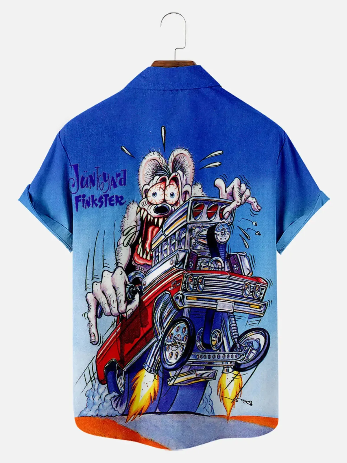 Tall Men's Junkyard Rat Fink Hot Rod Graphic Short Sleeve Shirt sold by Eleven Oasis product image thumbnail 2