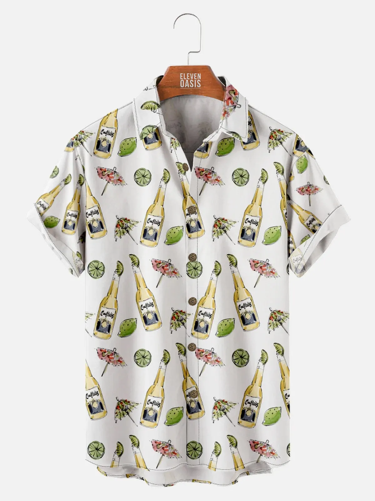 Tall Men's Beer Corona All Over Print Short Sleeve Shirt sold by Eleven Oasis