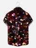 Men's Close-up of Colorful Metallic Confetti Party Short Sleeve Shirt sold by Eleven Oasis