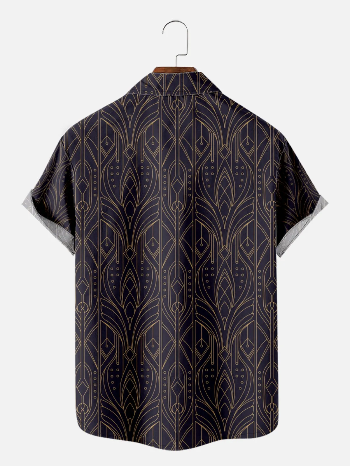 Men's Art Deco Gatsby Pattern Short Sleeve Shirt sold by Eleven Oasis product image thumbnail 2