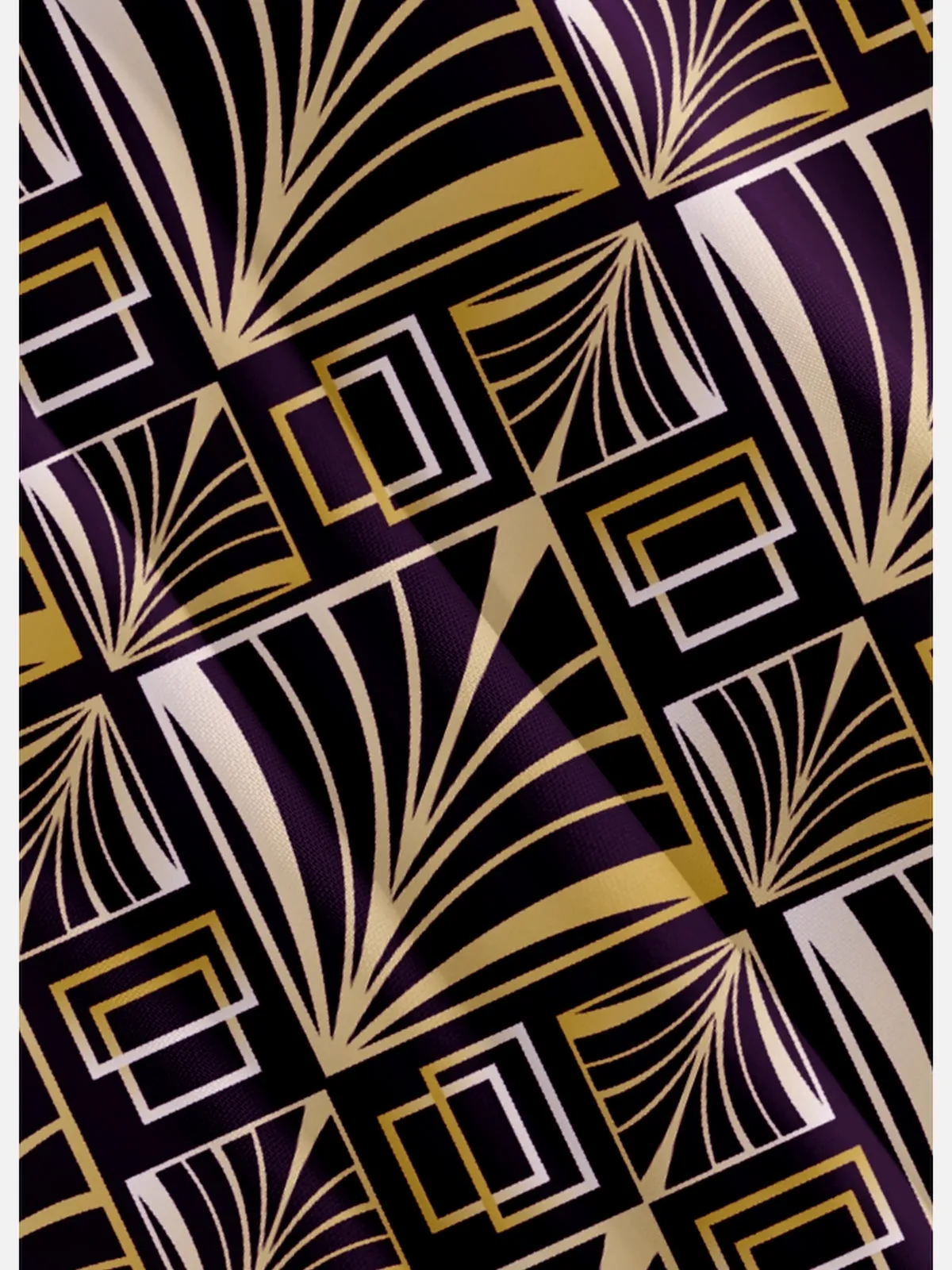 Men's Art Deco Great Gatsby Golden Pattern Short Sleeve Shirt sold by Eleven Oasis product image thumbnail 4