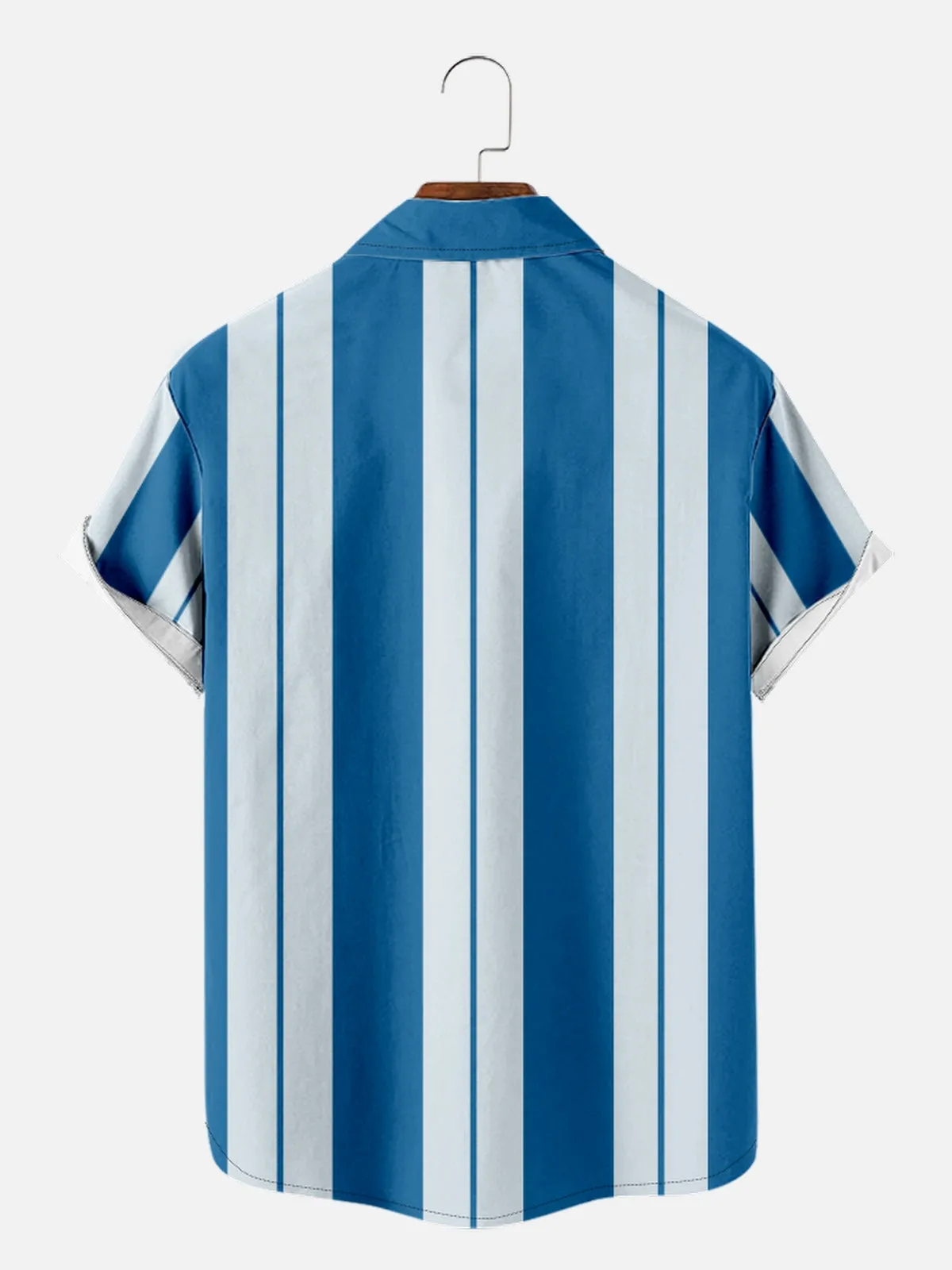 Men's Blue Stripes Car Everyday Smart Casual Short Sleeve Shirt sold by Eleven Oasis product image thumbnail 2