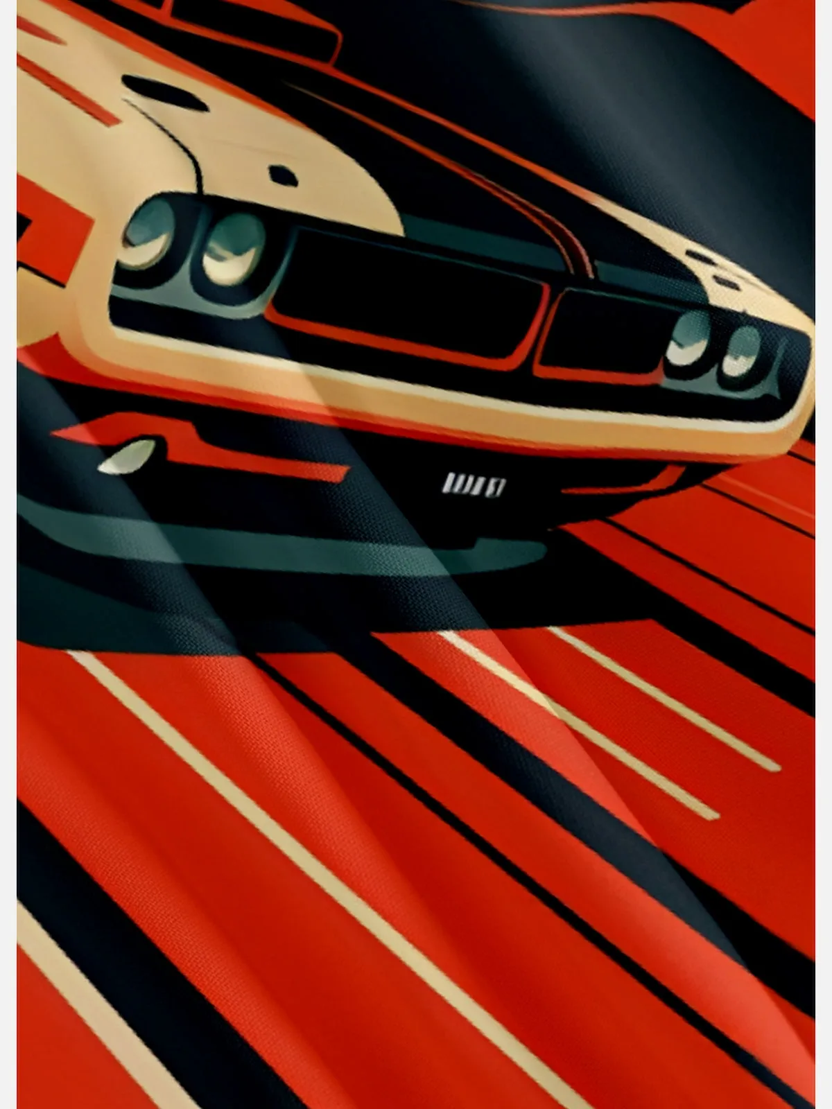 Men's Graphic Style Muscle Car Driving in the Sunset Short Sleeve Shirt sold by Eleven Oasis product image thumbnail 3