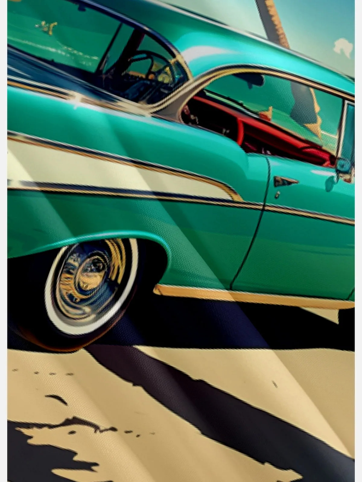 Men's Vintage Chevy Beach Paradise Hawaiian Short Sleeve Shirt sold by Eleven Oasis product image thumbnail 3