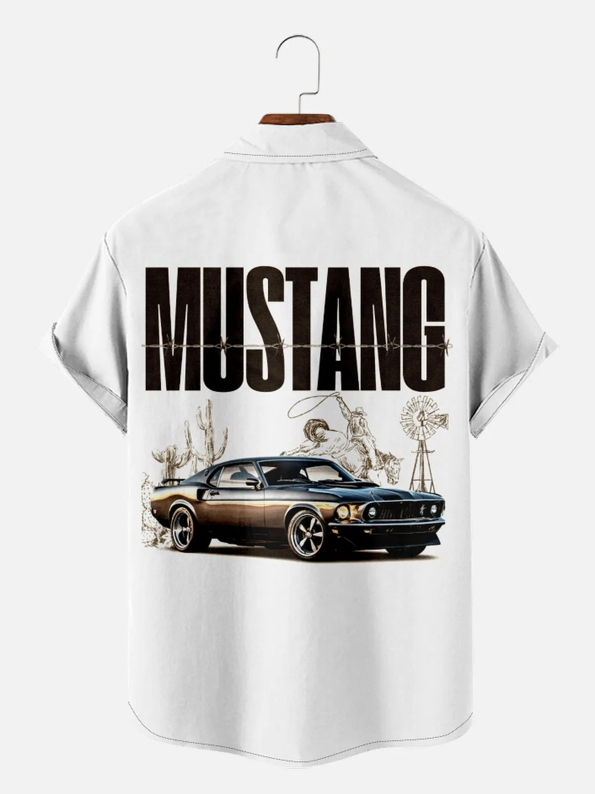 Men's Ford Mustang Western Short Sleeve Shirt sold by Eleven Oasis product image thumbnail 2