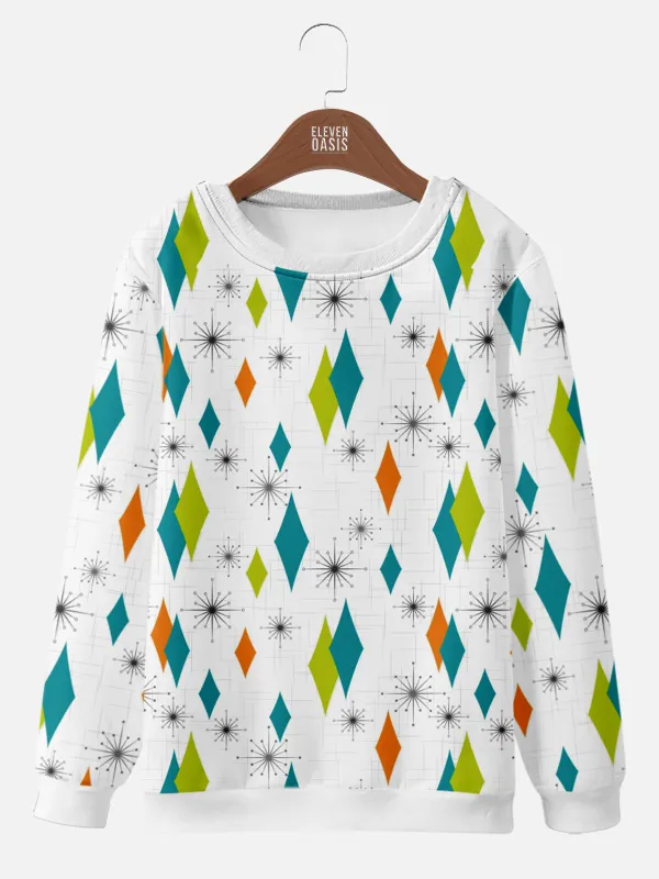 Retro Diamond Pattern Sweatshirt sold by Eleven Oasis
