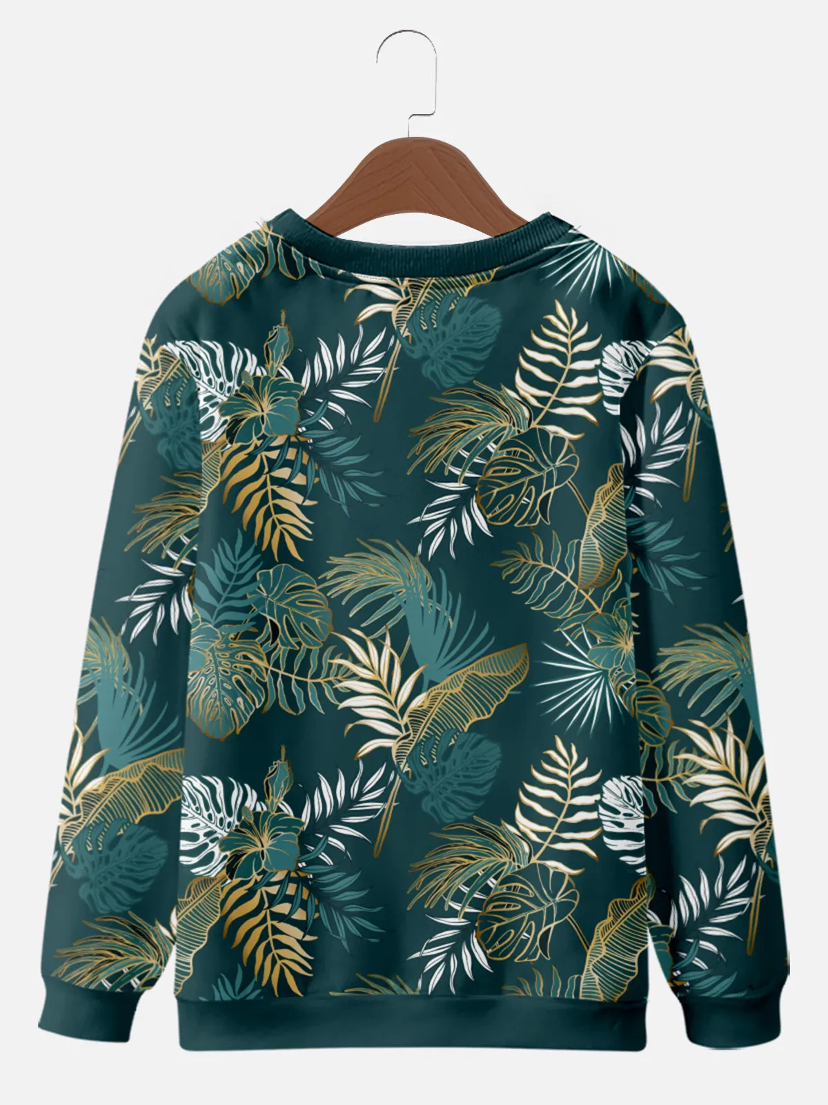 Tropical Leaf Print Sweatshirt sold by Eleven Oasis product image thumbnail 2