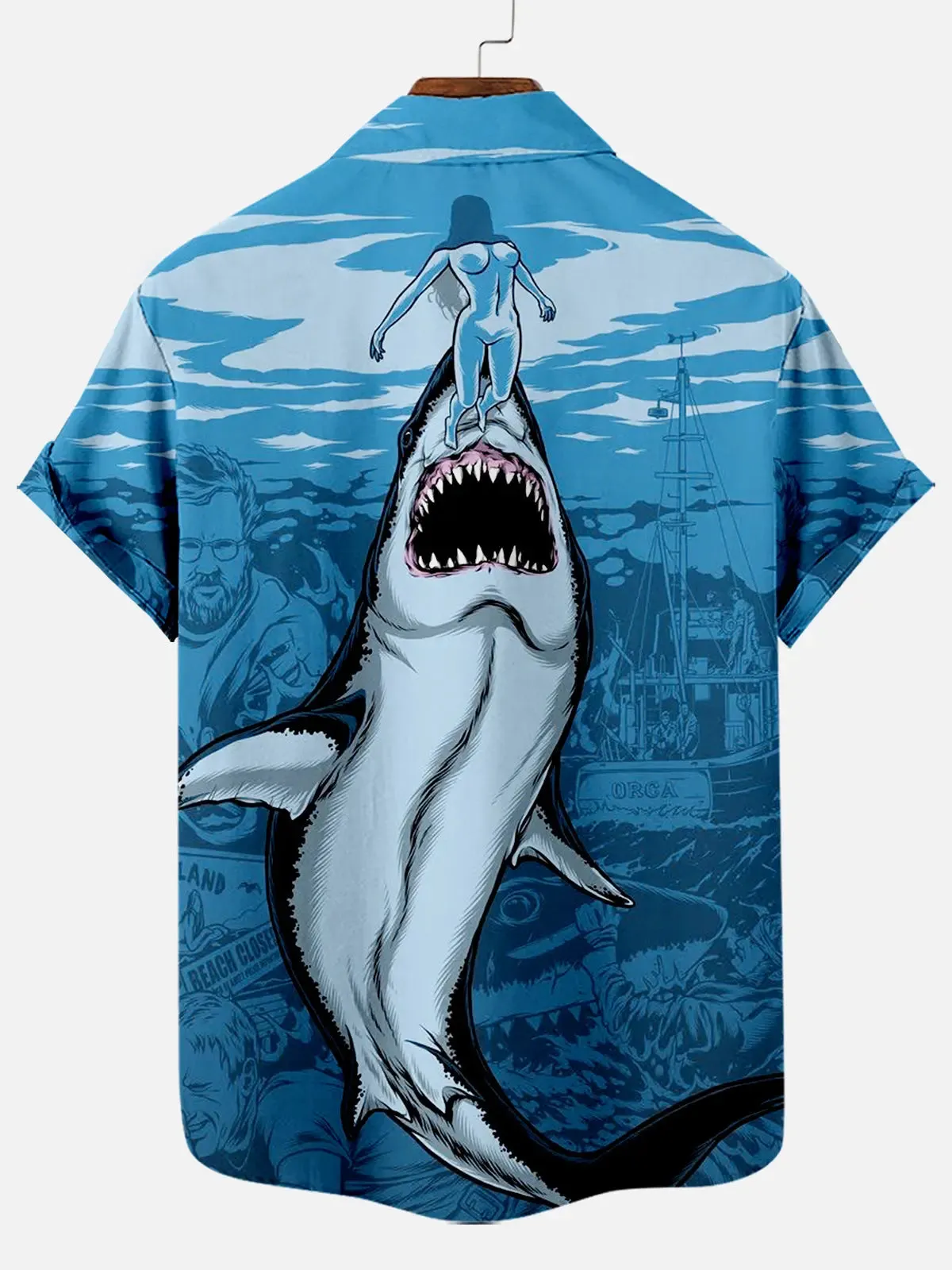 Tall Men's Shark Collection Short Sleeve Shirt sold by Eleven Oasis product image thumbnail 2