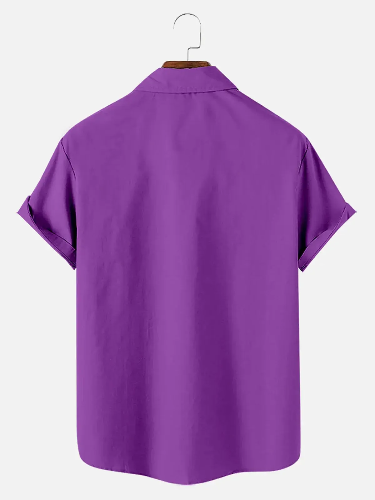 Tall Men's Purple Monster Flame Pinstripe Short Sleeve Shirt sold by Eleven Oasis product image thumbnail 2