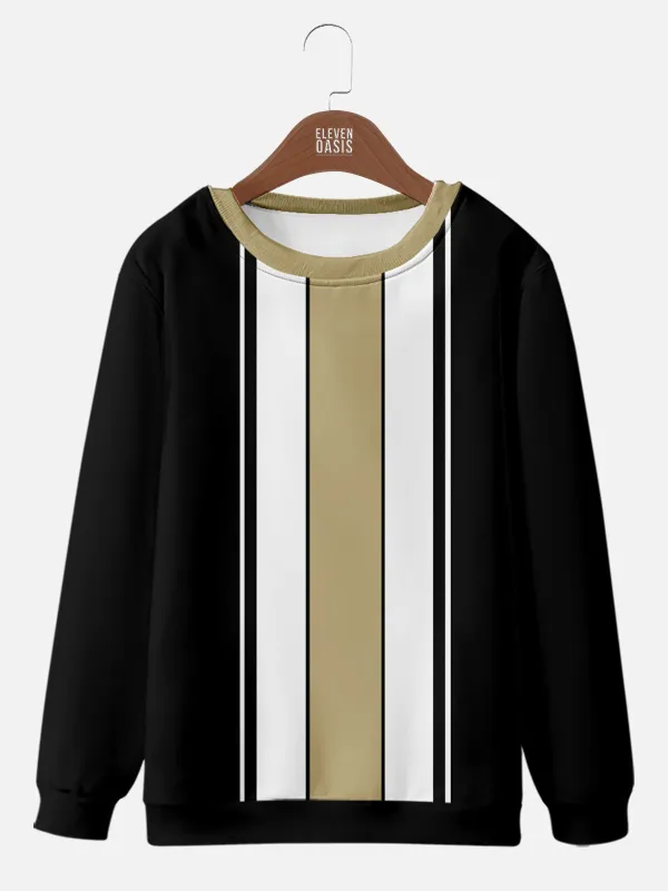 Men's Classic Vertical Stripe Bowling Sweatshirt sold by Eleven Oasis
