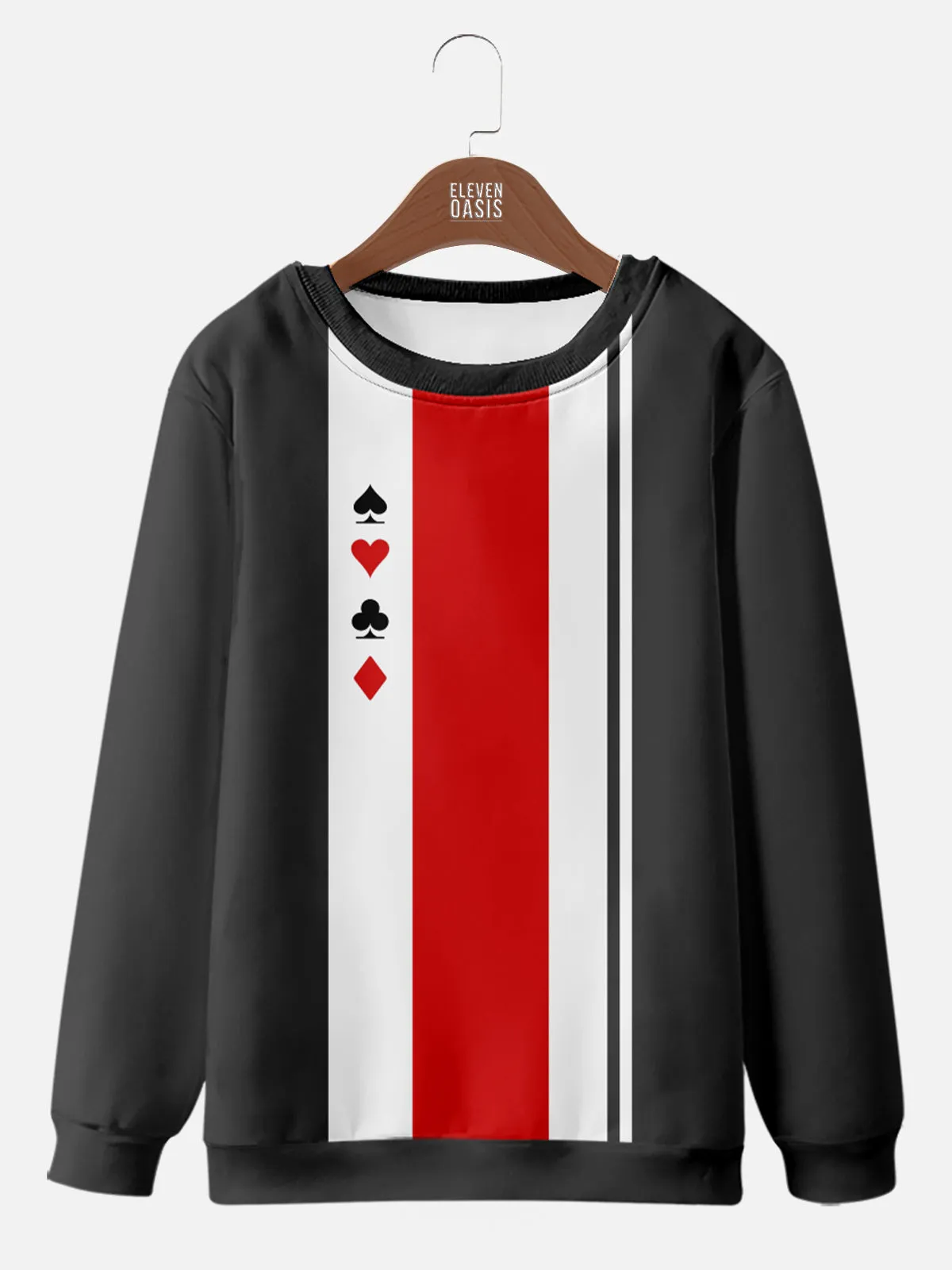 Men's Four Suits Stripe Sweatshirt sold by Eleven Oasis