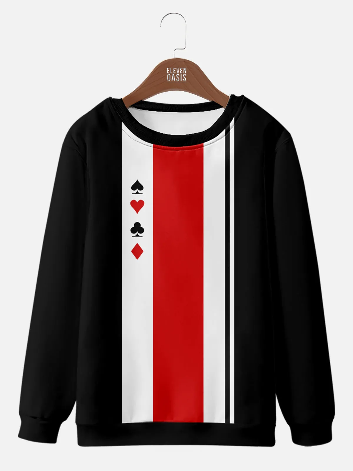 Men's Four Suits Stripe Sweatshirt sold by Eleven Oasis product image thumbnail 3