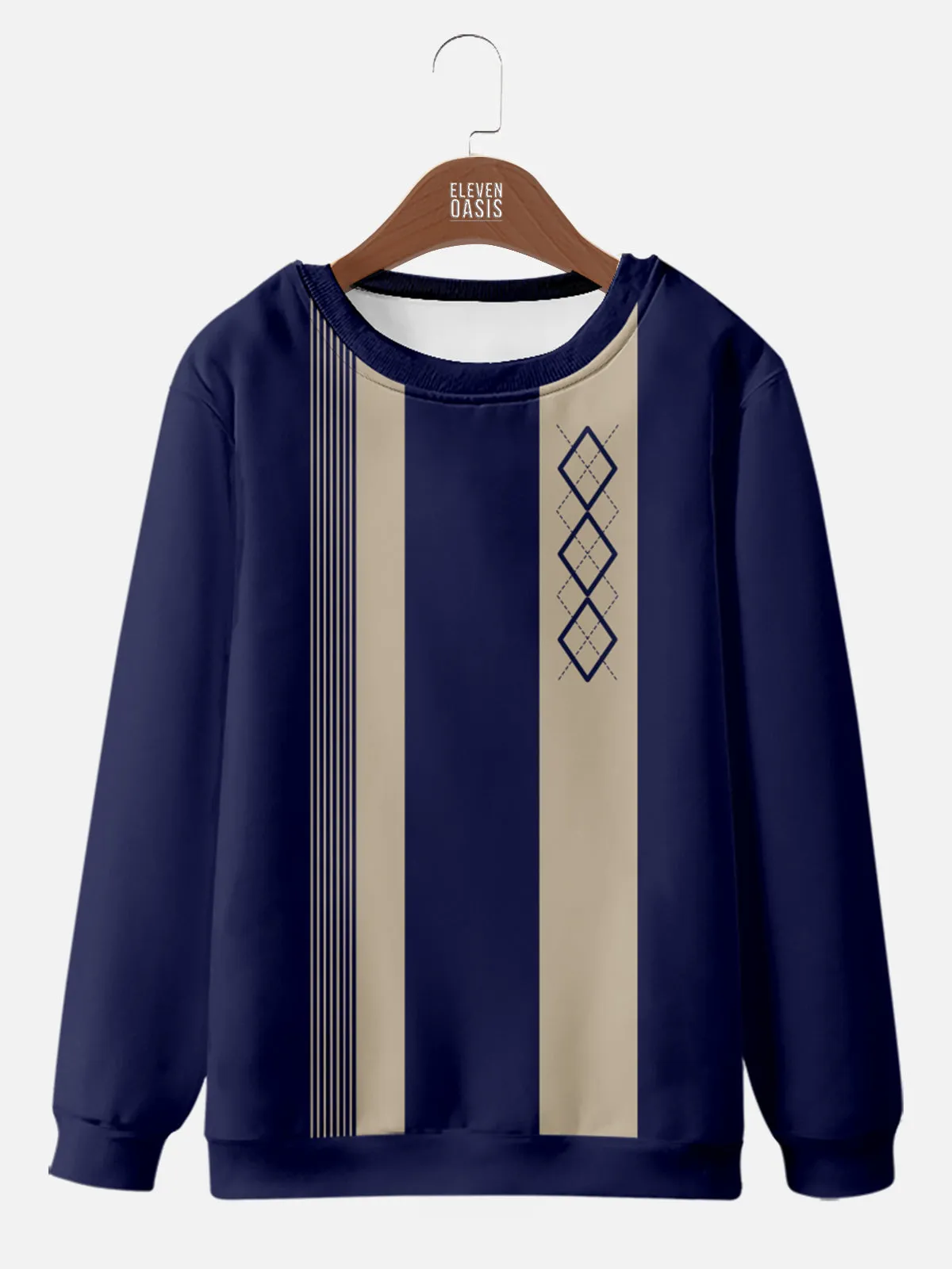 Casual Art Collection Geometric Stripes Color Block Bowling Pattern Sweatshirt Hoodie sold by Eleven Oasis