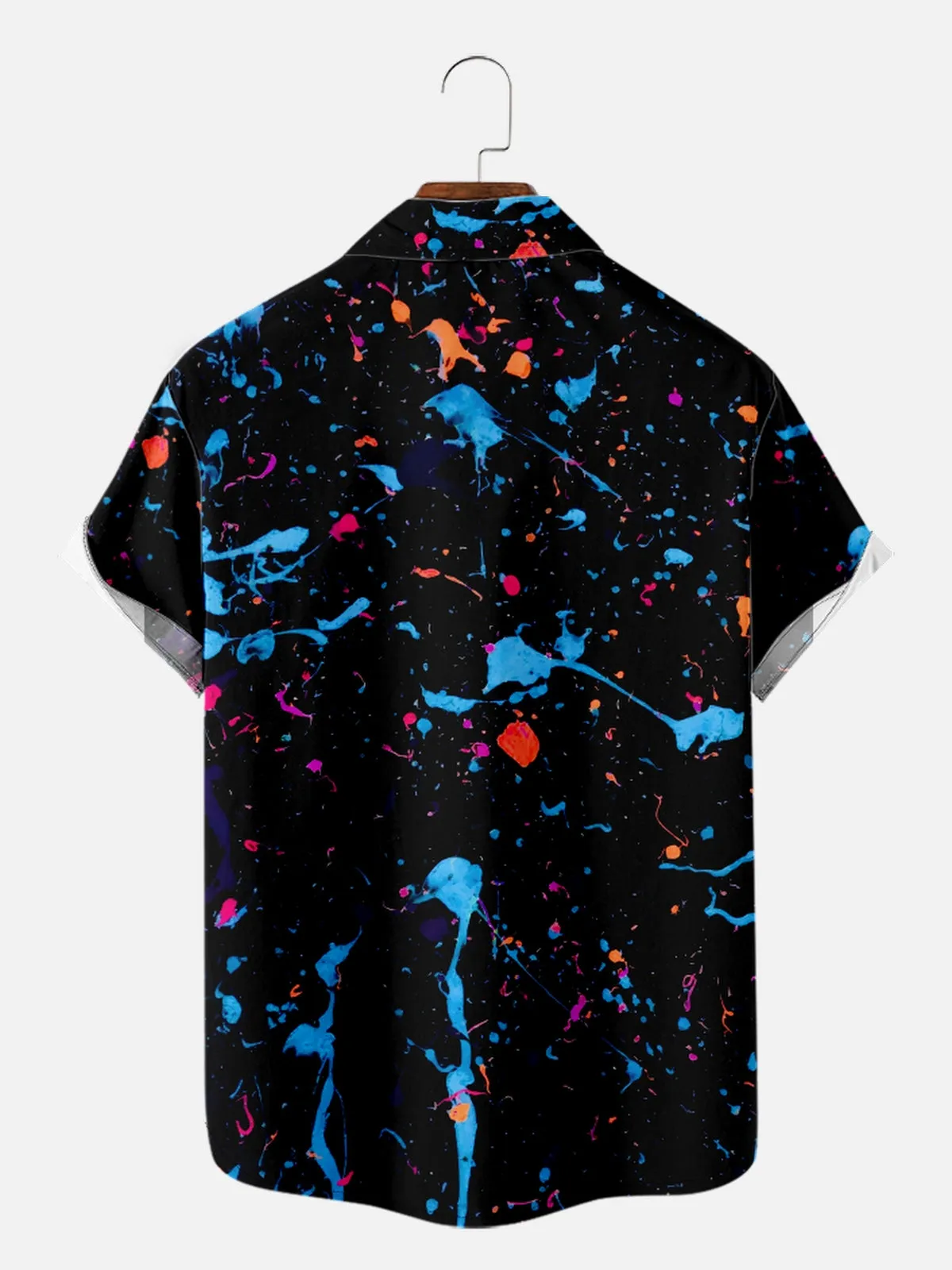 Men's Street Art Splatter Short Sleeve Shirt sold by Eleven Oasis product image thumbnail 2