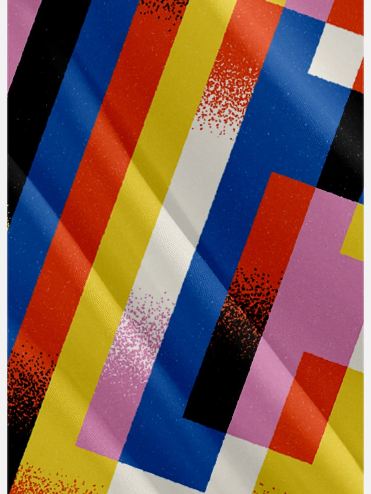 Men's Retro Color Block Geometric Short Sleeve Shirt sold by Eleven Oasis product image thumbnail 3