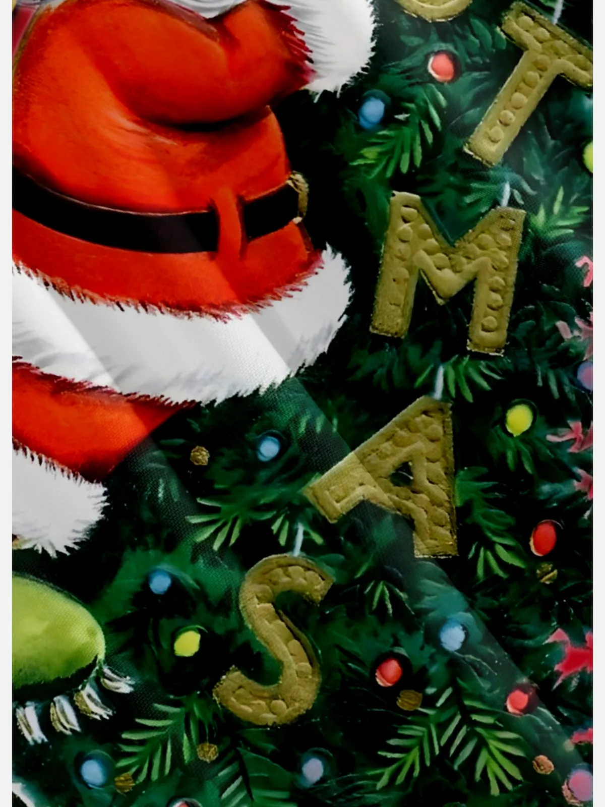 Men's Santa Decorating Christmas Tree Short Sleeve Shirt sold by Eleven Oasis product image thumbnail 3