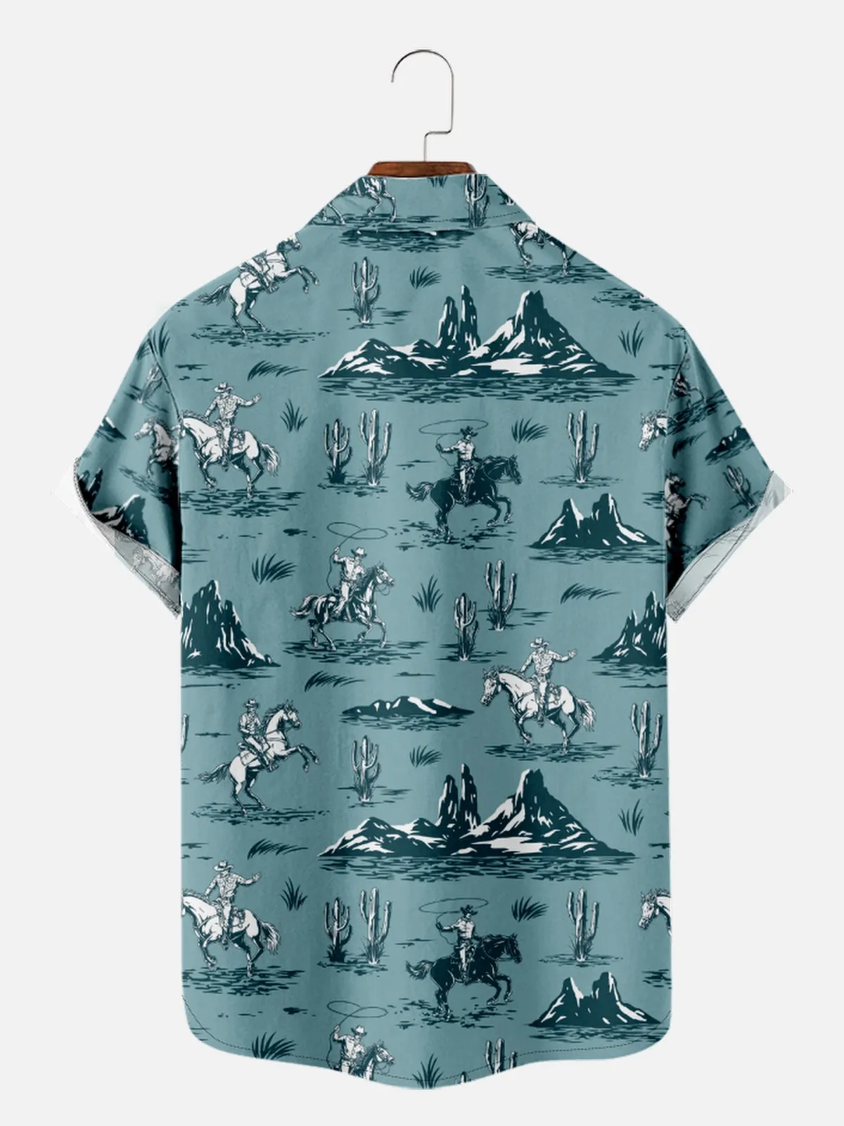 Men's Cowboys in the Desert All Over Print Short Sleeve Shirt sold by Eleven Oasis product image thumbnail 2