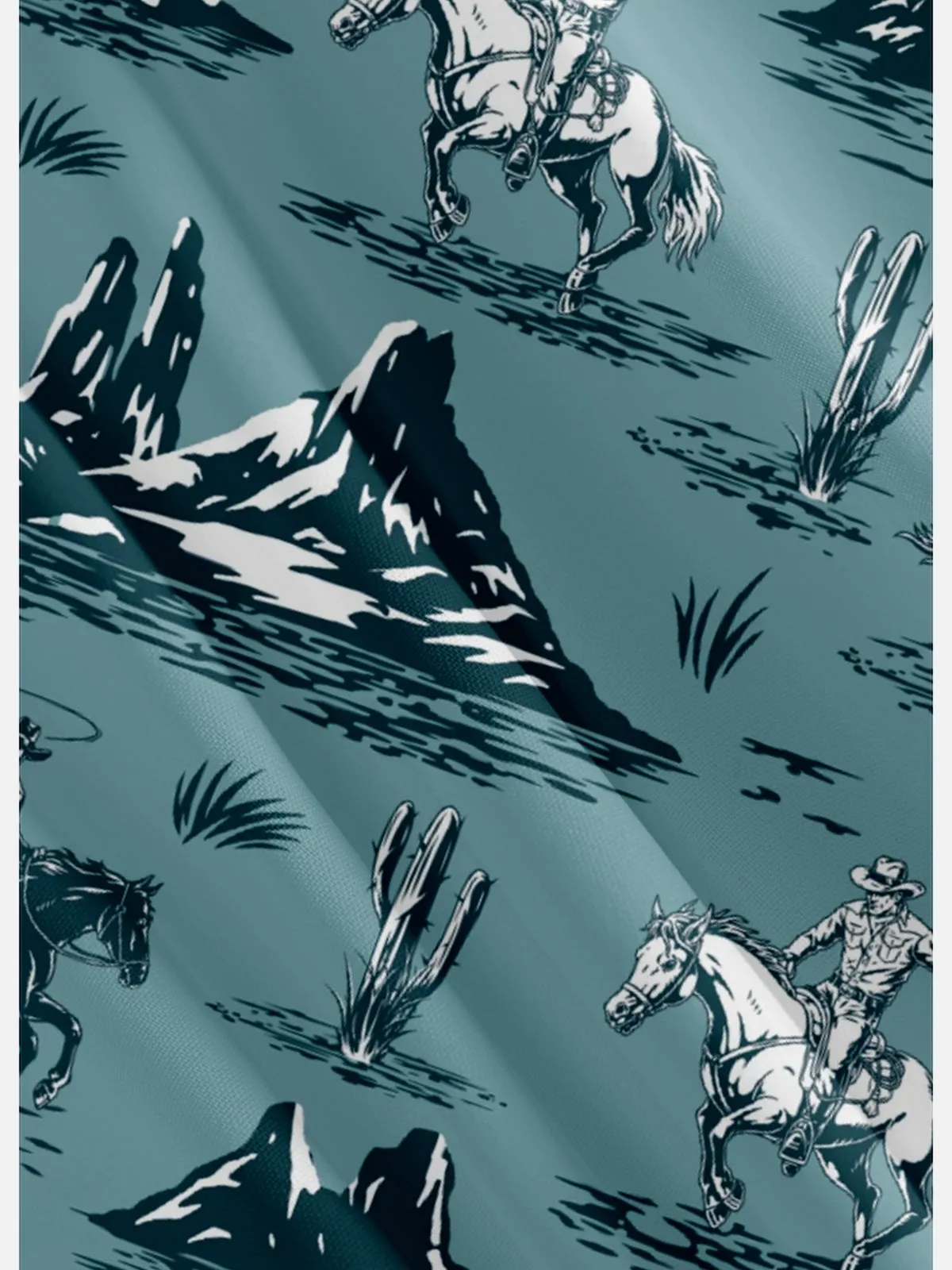 Men's Cowboys in the Desert All Over Print Short Sleeve Shirt sold by Eleven Oasis product image thumbnail 3