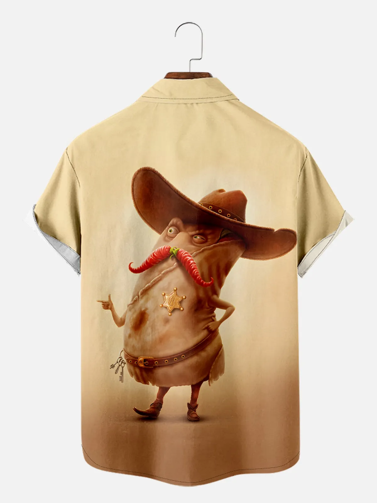 Men's Cowboy Burrito Sheriff Short Sleeve Shirt sold by Eleven Oasis product image thumbnail 2