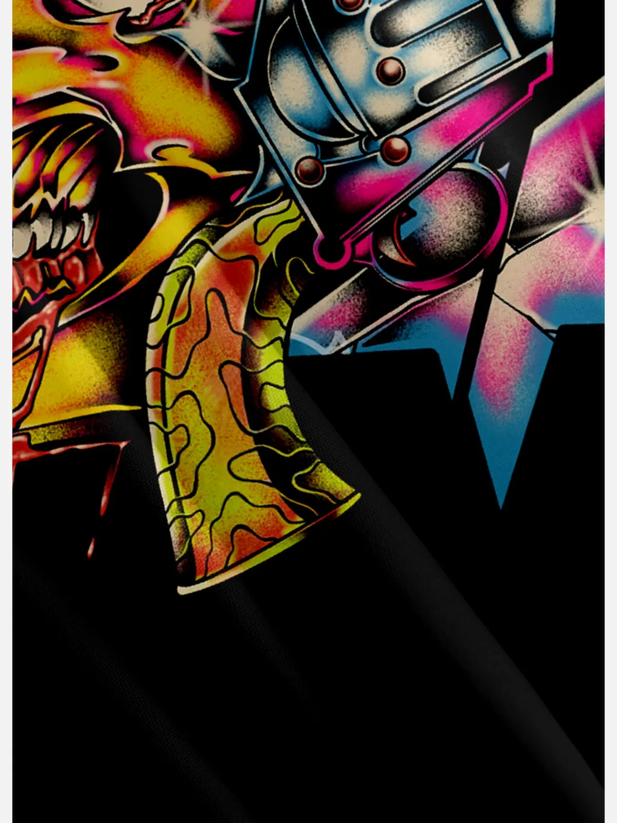 Men's Graffiti Style Cowboy Skull Short Sleeve Shirt sold by Eleven Oasis product image thumbnail 3