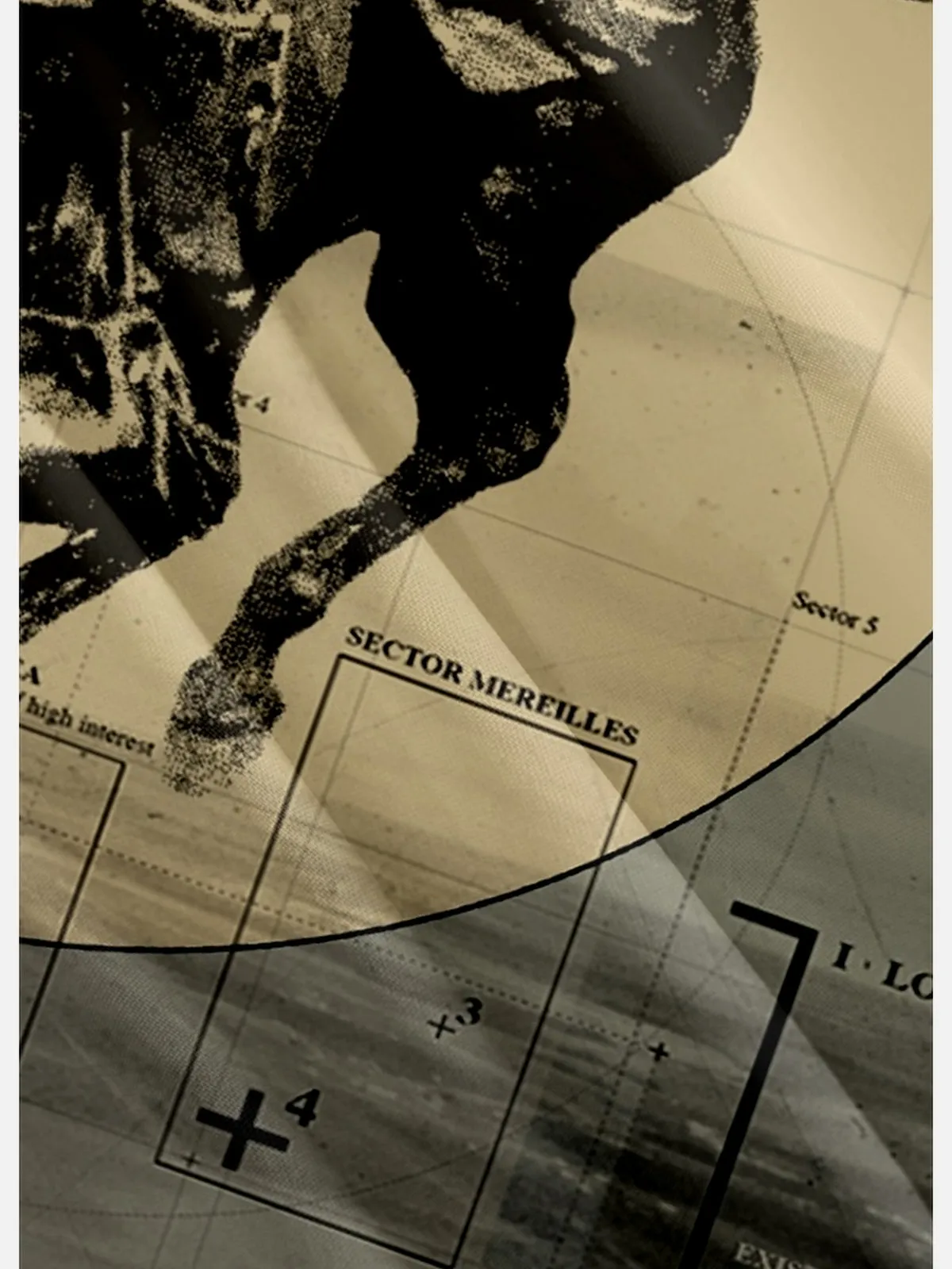 Men's Hand Sketched Cowboy Breaking Horse Short Sleeve Shirt sold by Eleven Oasis product image thumbnail 3