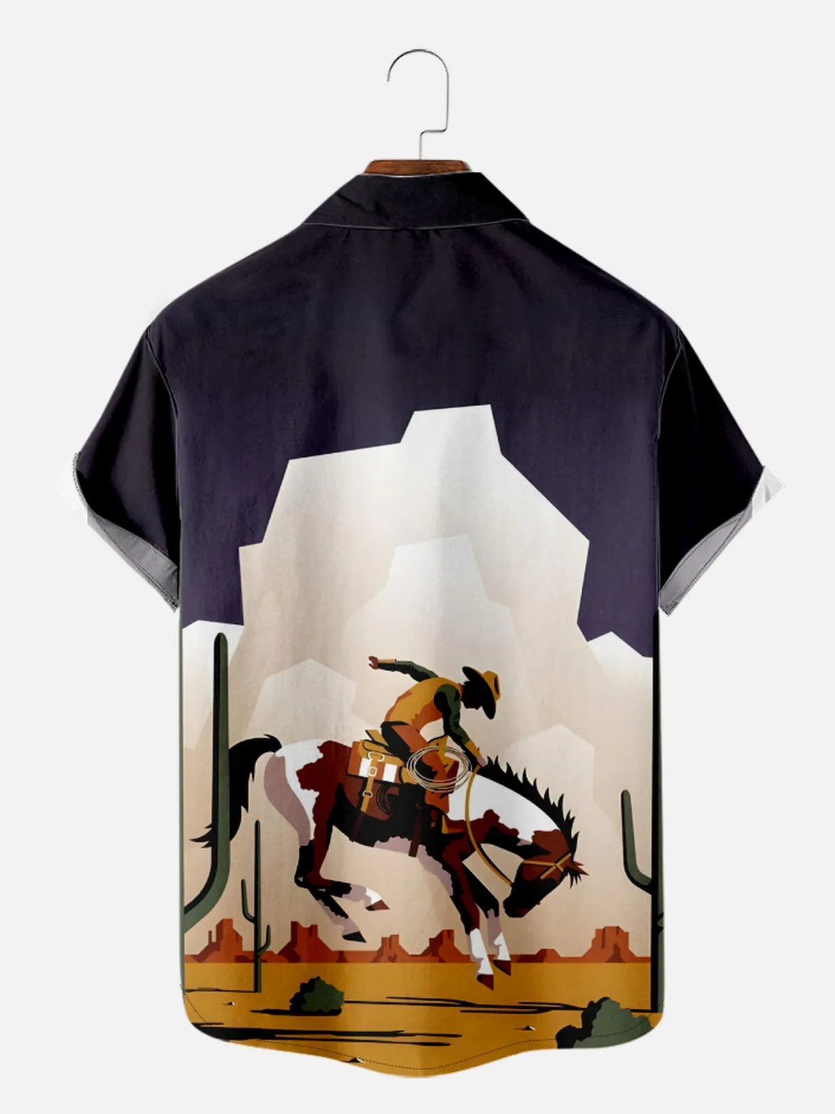 Men's Western Rodeo Bronco Short Sleeve Shirt sold by Eleven Oasis product image thumbnail 2