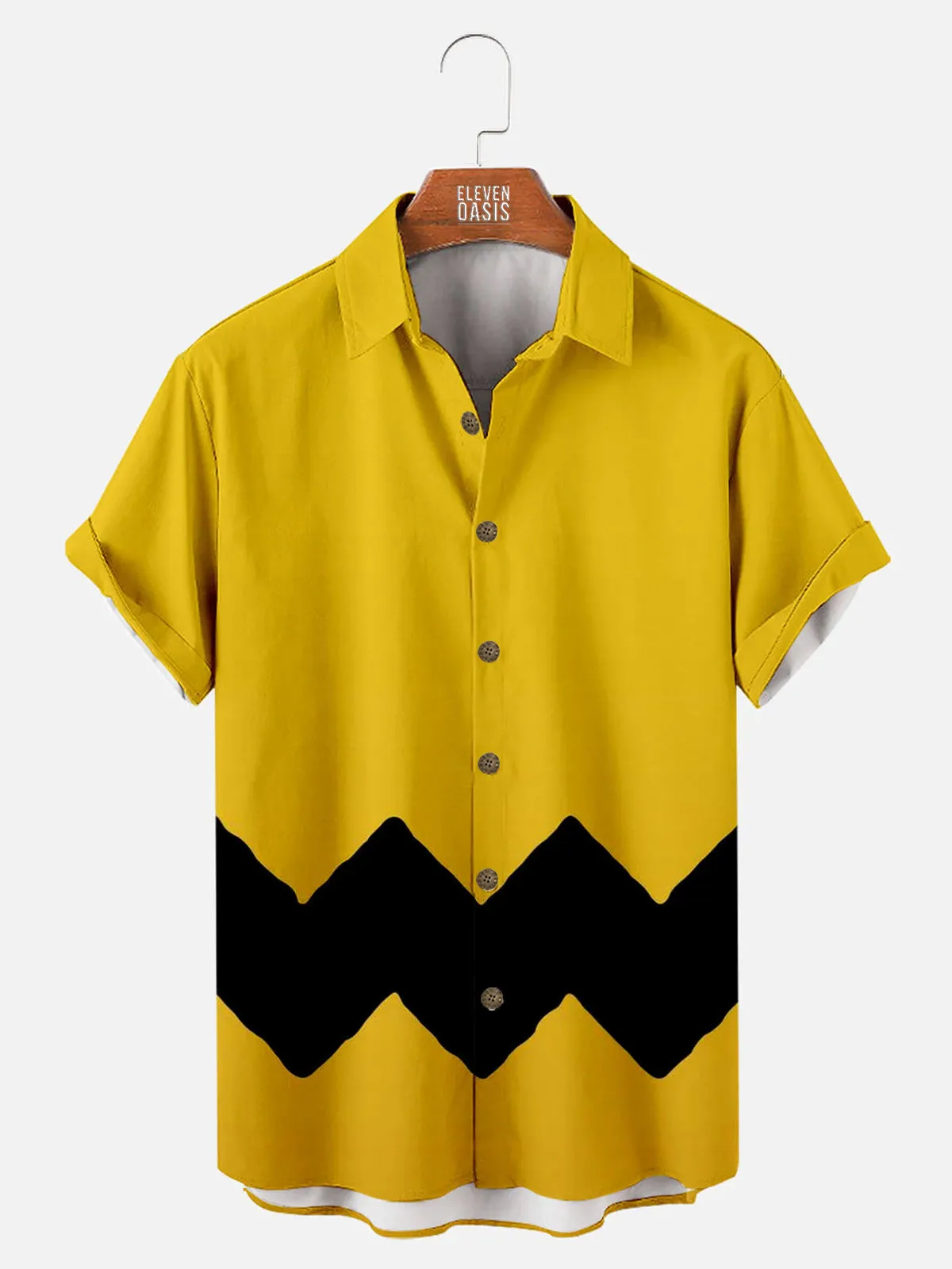 Men's Charlie Brown Zigzag Short Sleeve Shirt sold by Eleven Oasis product image thumbnail 3