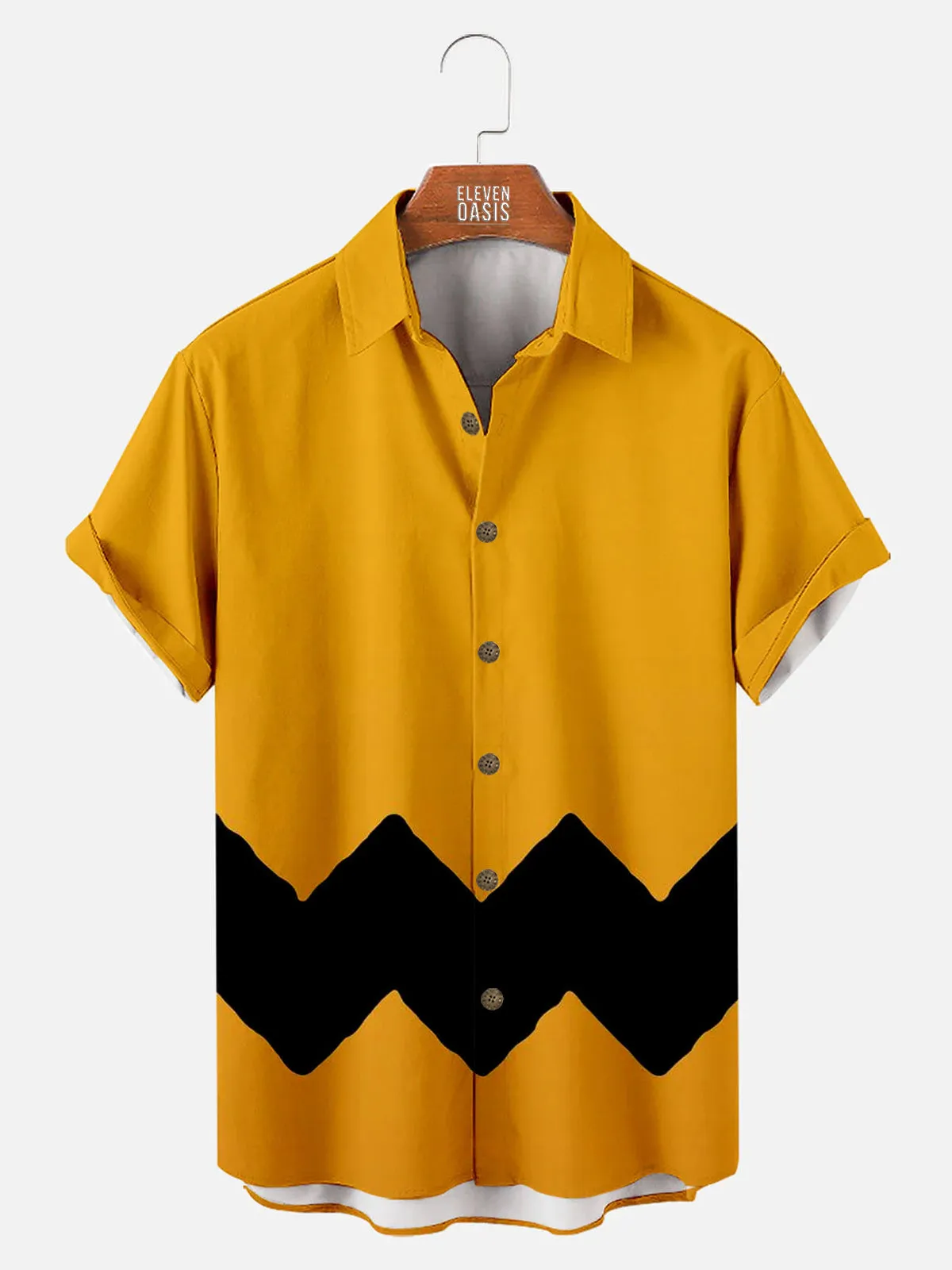 Men's Charlie Brown Zigzag Short Sleeve Shirt sold by Eleven Oasis