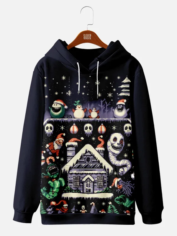 Haunted House Spooky Christmas Hoodie sold by Eleven Oasis