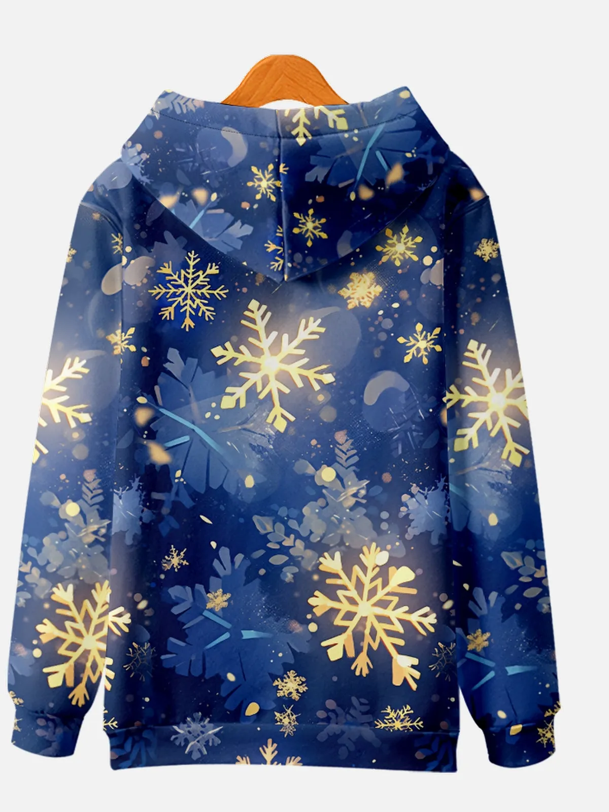 Golden Snowflakes in the Night Sky Christmas Hoodie sold by Eleven Oasis product image thumbnail 2