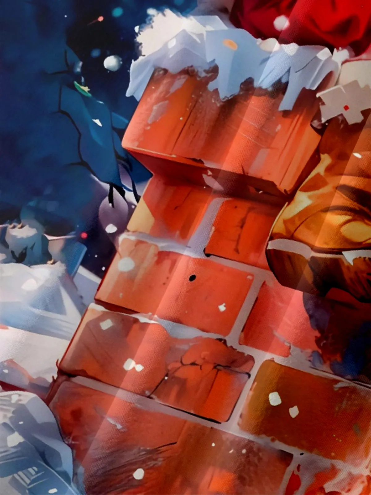 Men's Santa Going Down the Chimney Short Sleeve Shirt sold by Eleven Oasis product image thumbnail 3