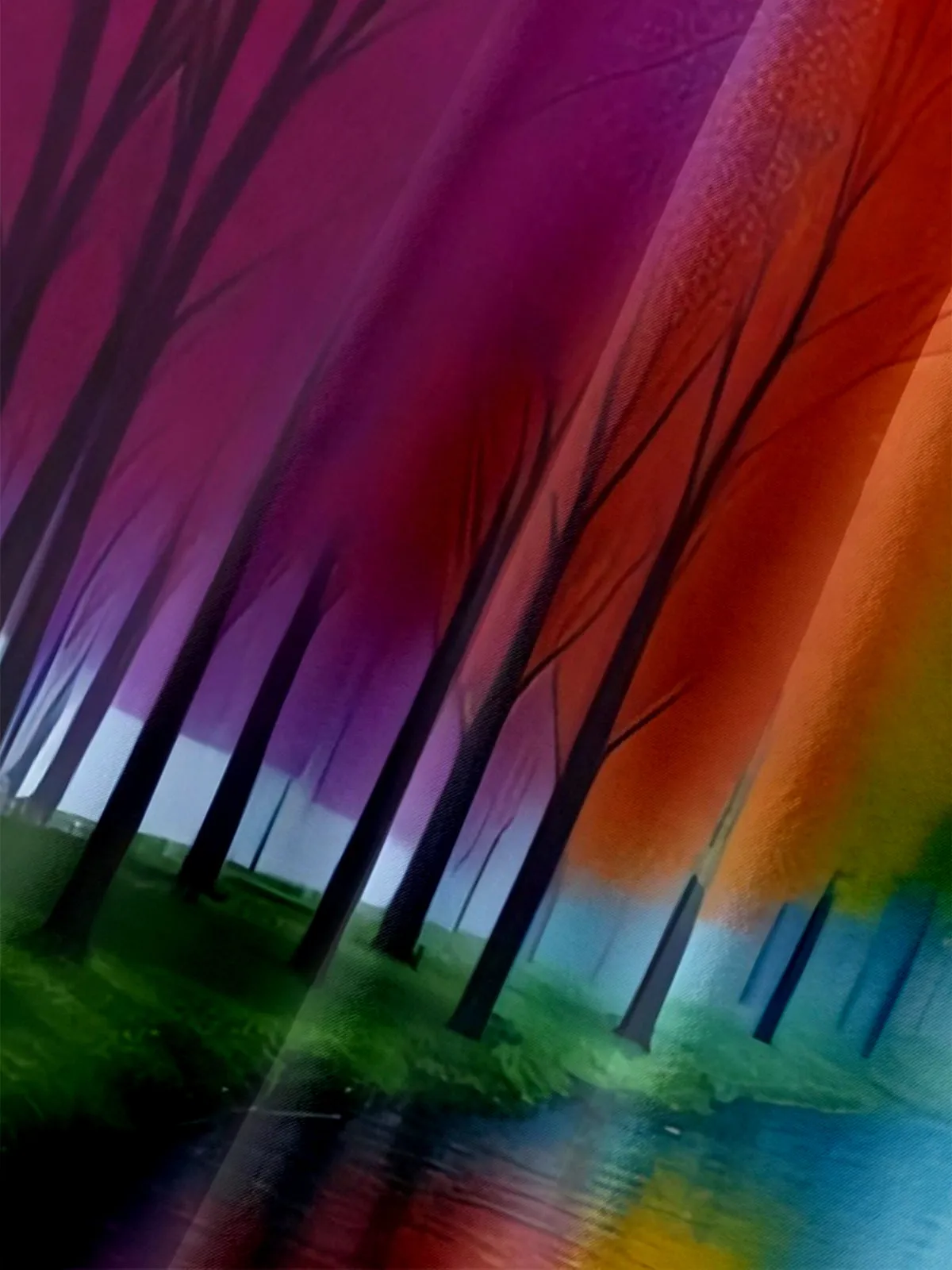 Men's Colors of the Seasons Painted Trees Short Sleeve Shirt sold by Eleven Oasis product image thumbnail 3