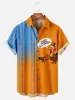 Men's Happy Thanksgiving Eat Pizza Striped Short Sleeve Shirt sold by Eleven Oasis