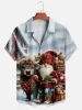 Men's Christmas Lumberjack Santa Short Sleeve Shirt sold by Eleven Oasis