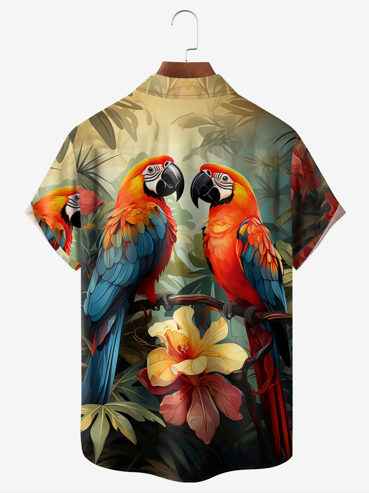 Men's Parrot Paradise Hawaiian Short Sleeve Shirt sold by Eleven Oasis product image thumbnail 2