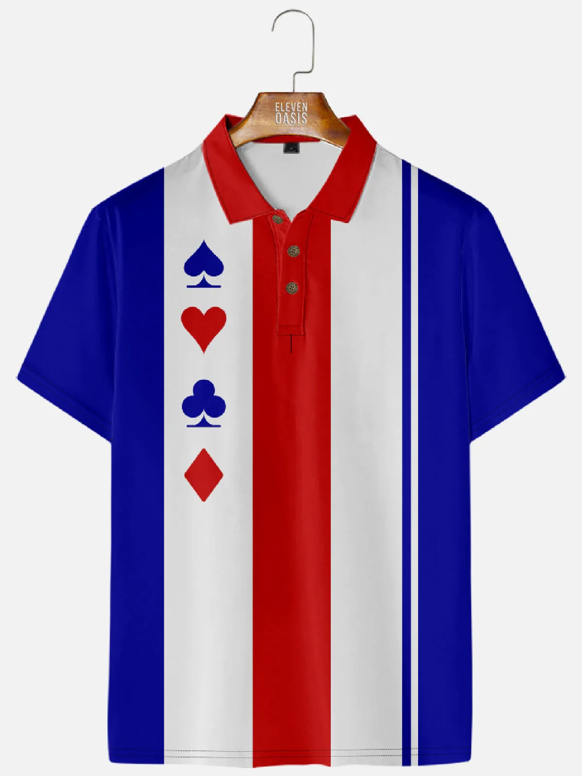 Men's Four Suits Poker Polo Short Sleeve Shirt sold by Eleven Oasis product image thumbnail 4
