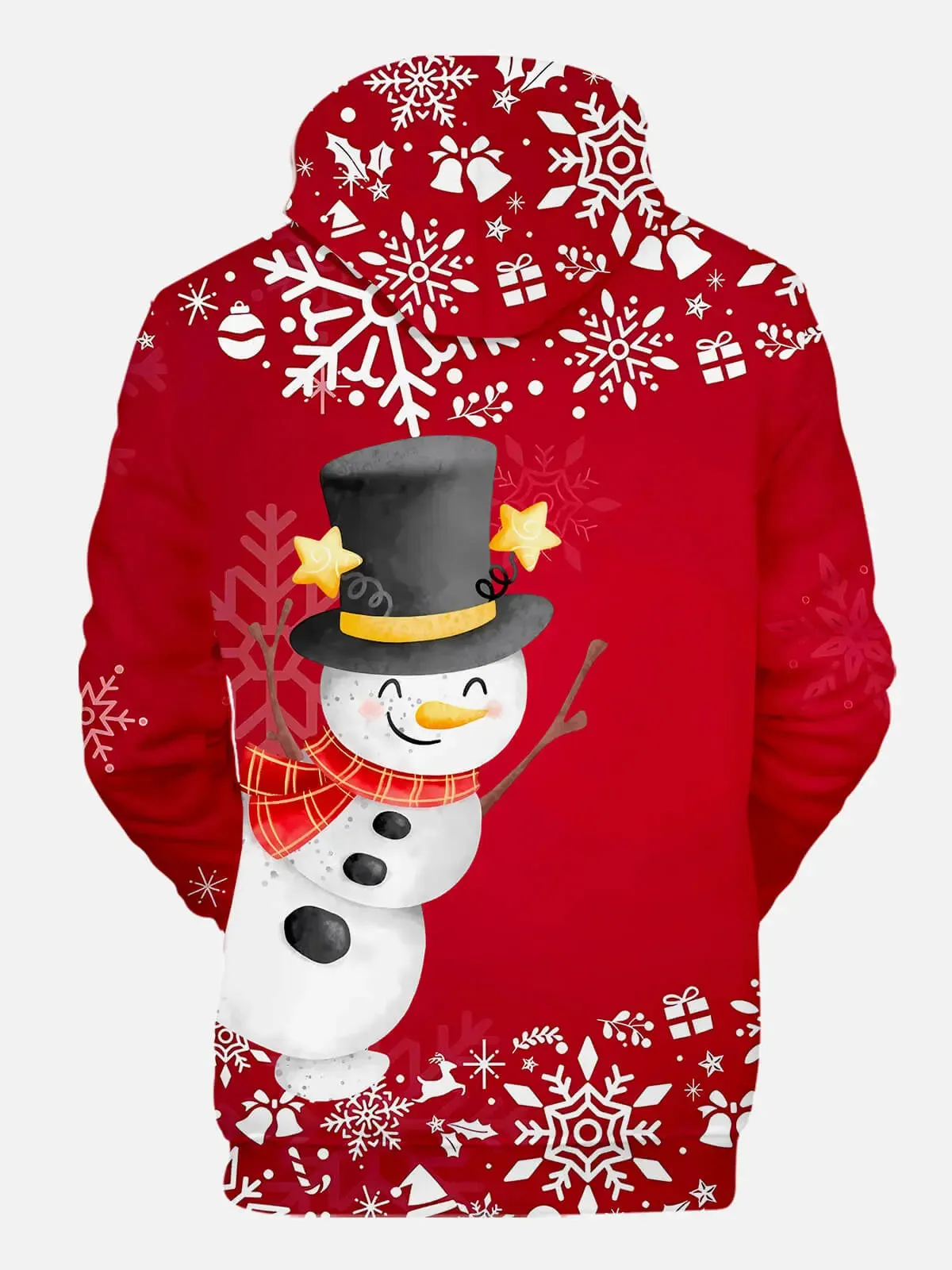 Christmas Happy Snowman Snowflakes Contrast Color Hoodie sold by Eleven Oasis product image thumbnail 2