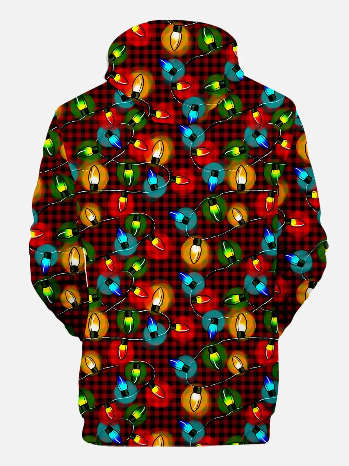 Ugly Christmas Lights Print Long-Sleeved Hoodie sold by Eleven Oasis product image thumbnail 2