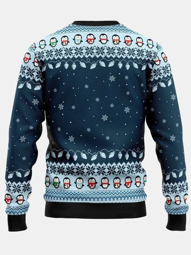 Ugly Christmas Penguin Long Sleeve Sweatshirt sold by Eleven Oasis product image thumbnail 2