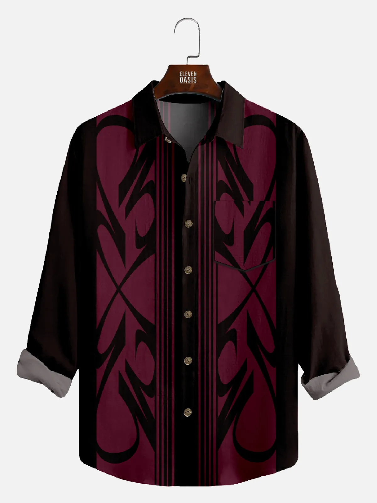 Men's Pinstripe Inspired Hot Rod Basic Every Day Long Sleeve Shirt sold by Eleven Oasis product image thumbnail 3
