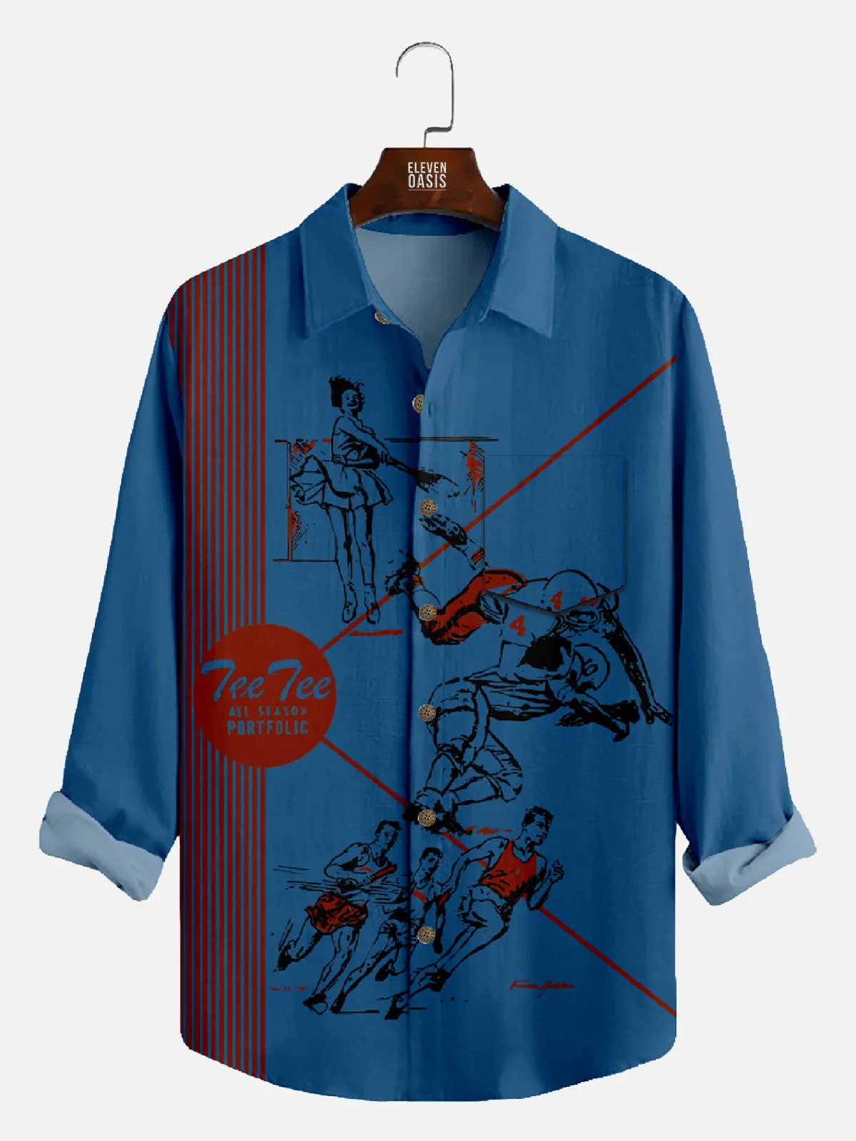 Men's Vintage Pee Chee Folder Front Cover Long Sleeve Shirt sold by Eleven Oasis product image thumbnail 3