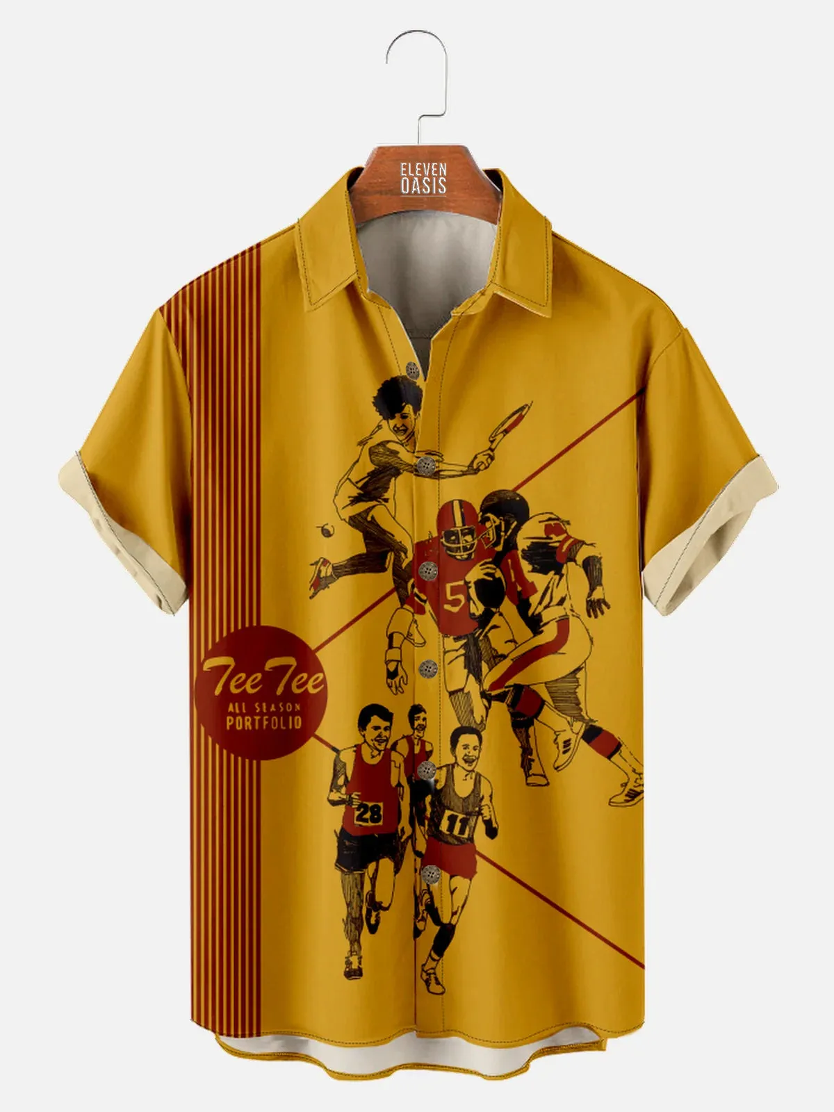 Men's Pee Chee Folder Inspired Nostalgia Short Sleeve Shirt sold by Eleven Oasis