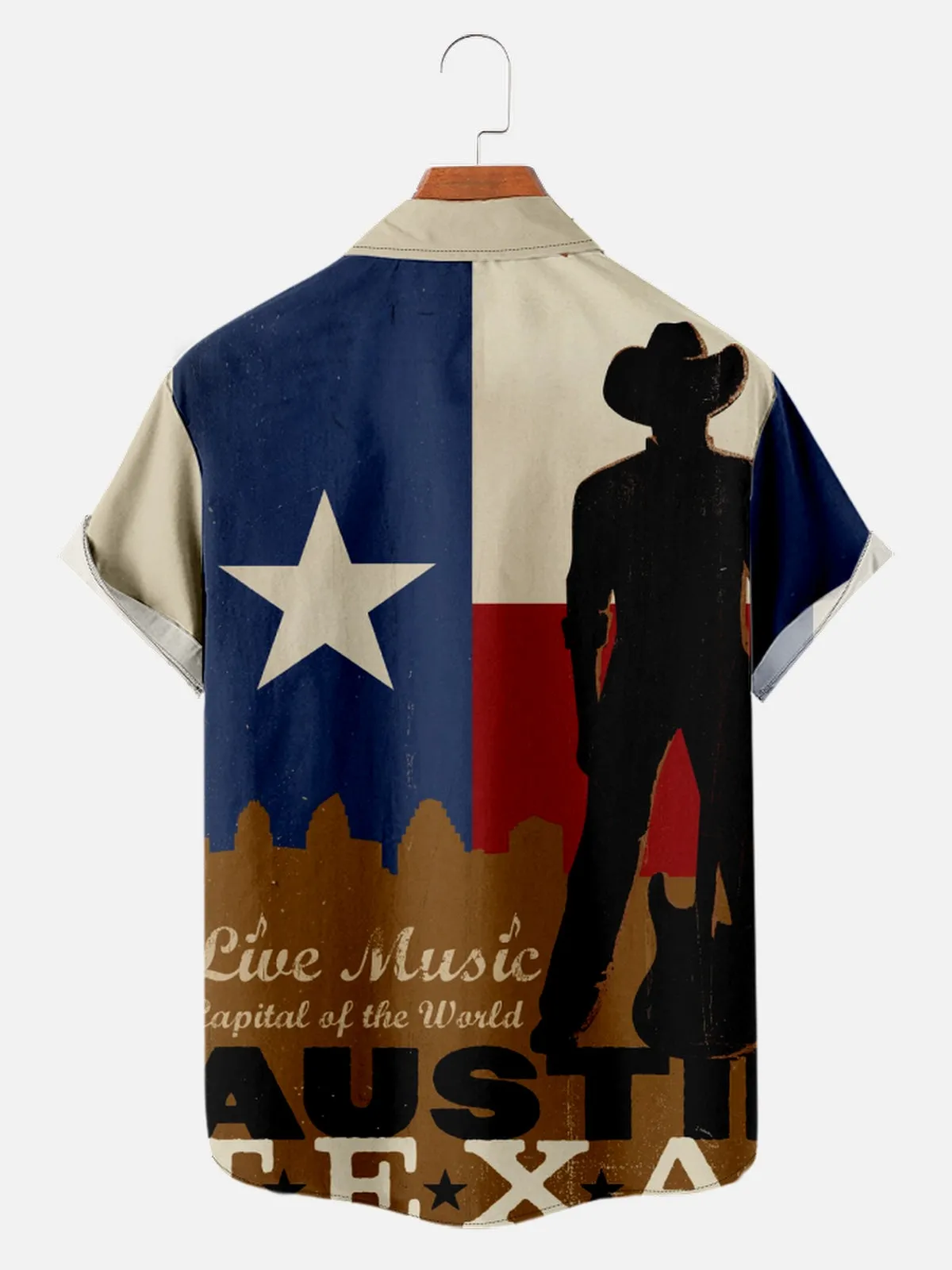 Men's Austin Texas Live Music Capital Short Sleeve Shirt sold by Eleven Oasis product image thumbnail 2
