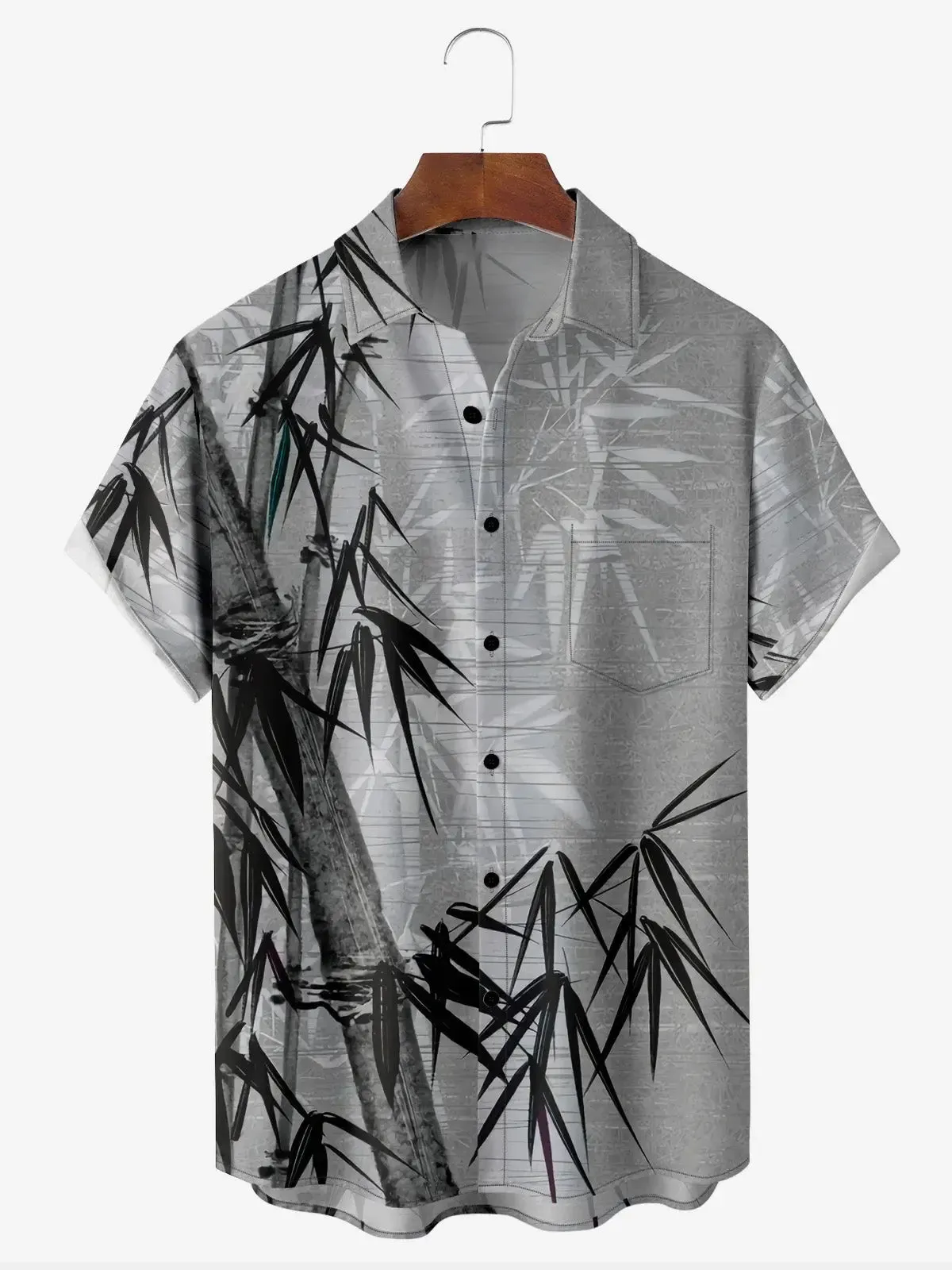 Tall Men's Bamboo Grove Short Sleeve Shirt sold by Eleven Oasis