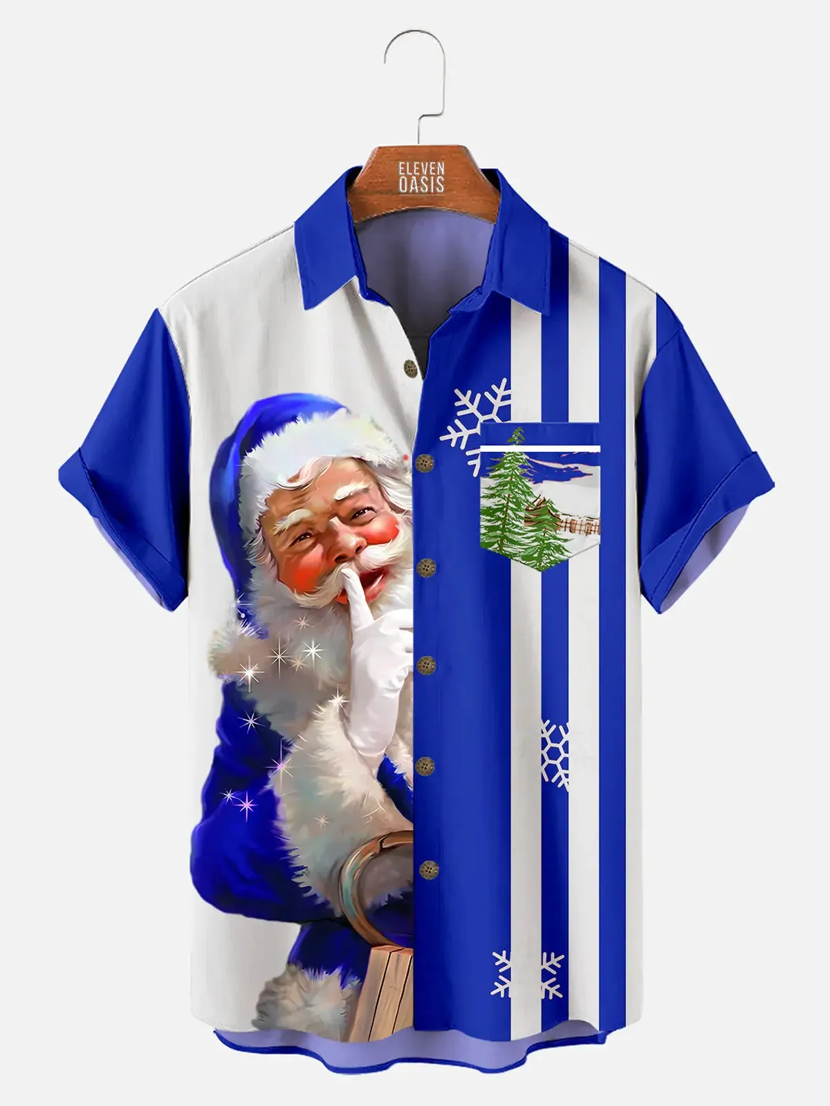 Men's Santa Claus Short Sleeve Shirt sold by Eleven Oasis product image thumbnail 3