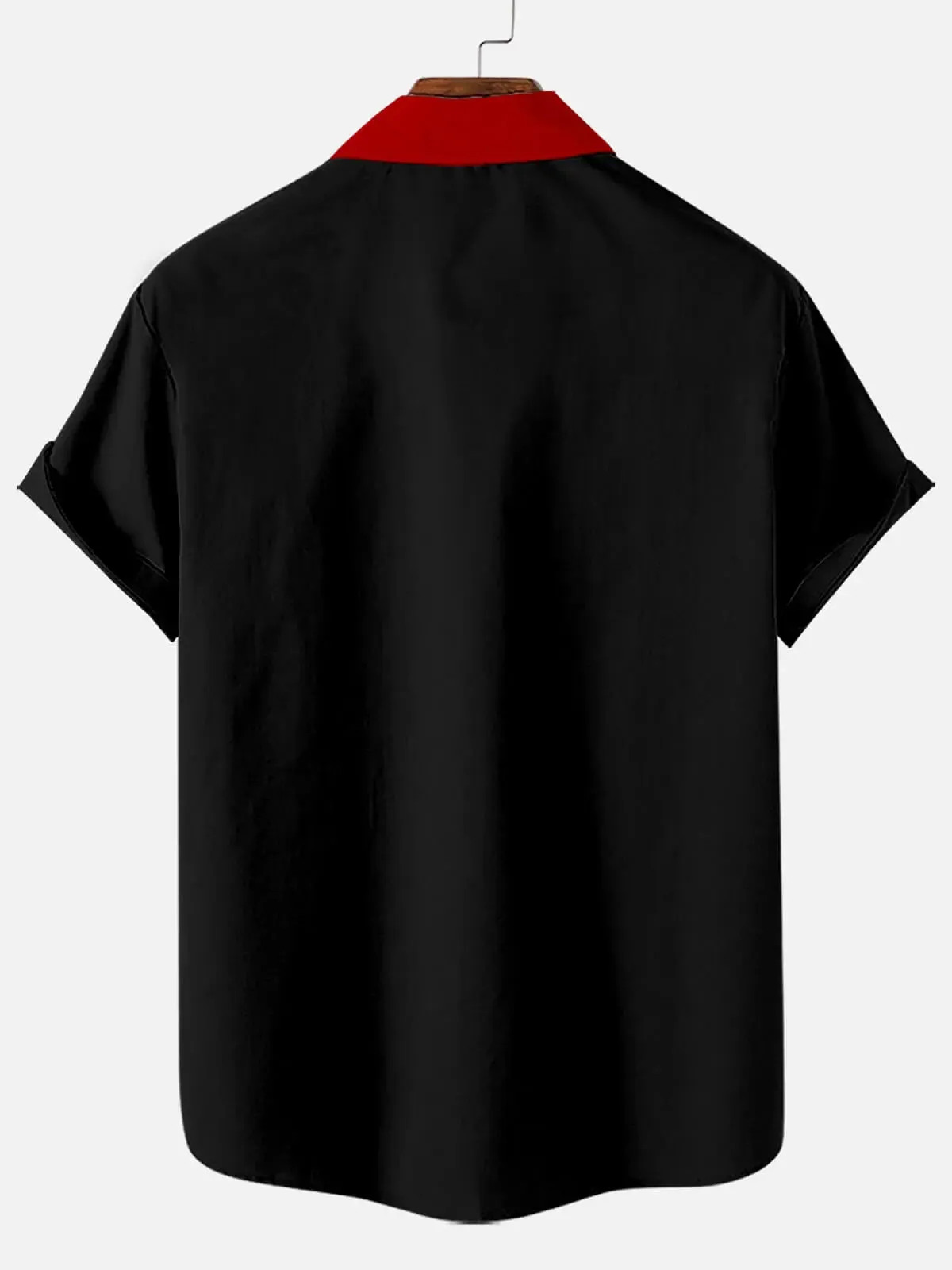 Men's Skating Santa Christmas Greetings Short Sleeve Shirt sold by Eleven Oasis product image thumbnail 2