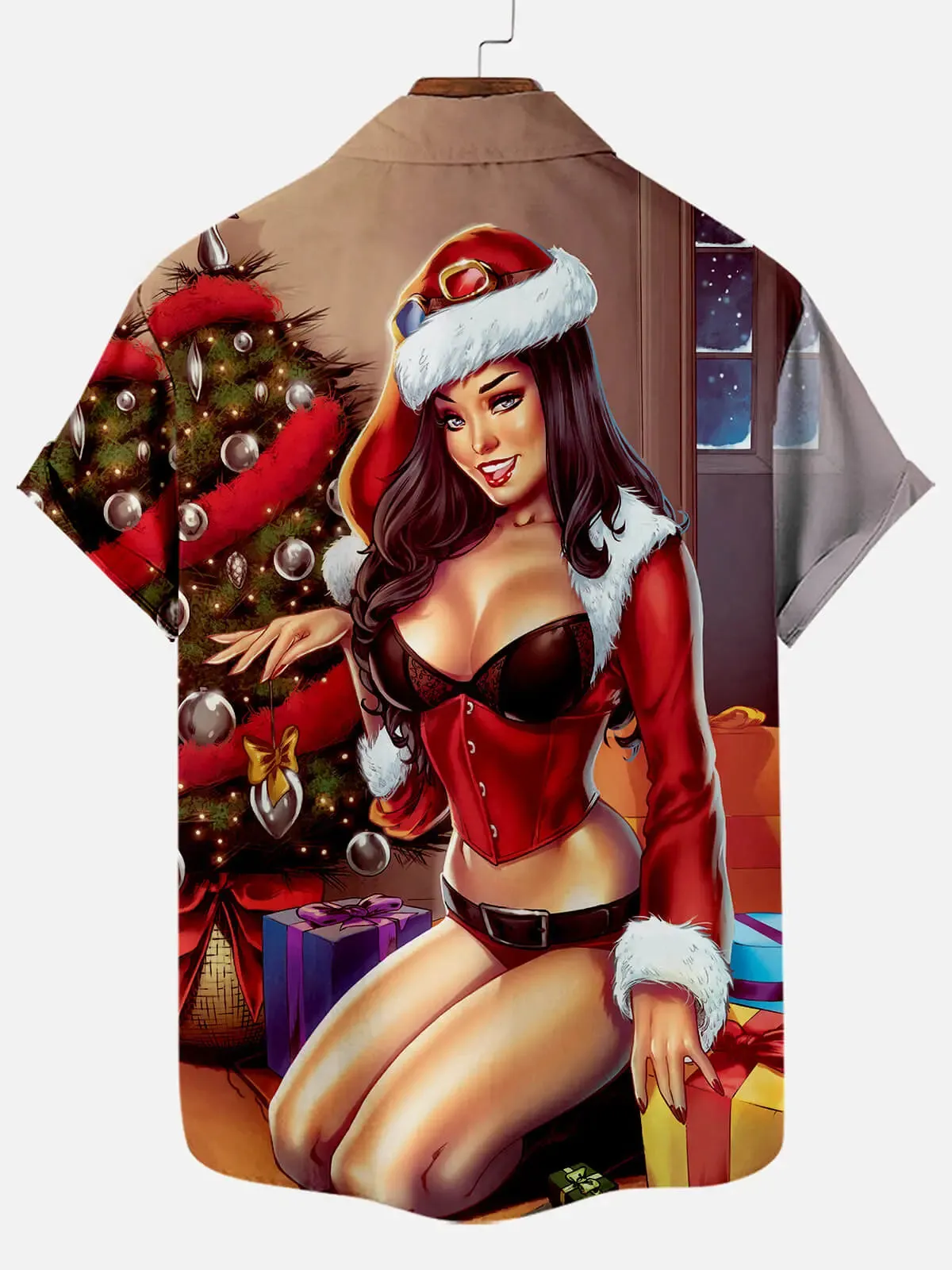 Men's Sexy Santa Beauty Short Sleeve Shirt sold by Eleven Oasis product image thumbnail 2