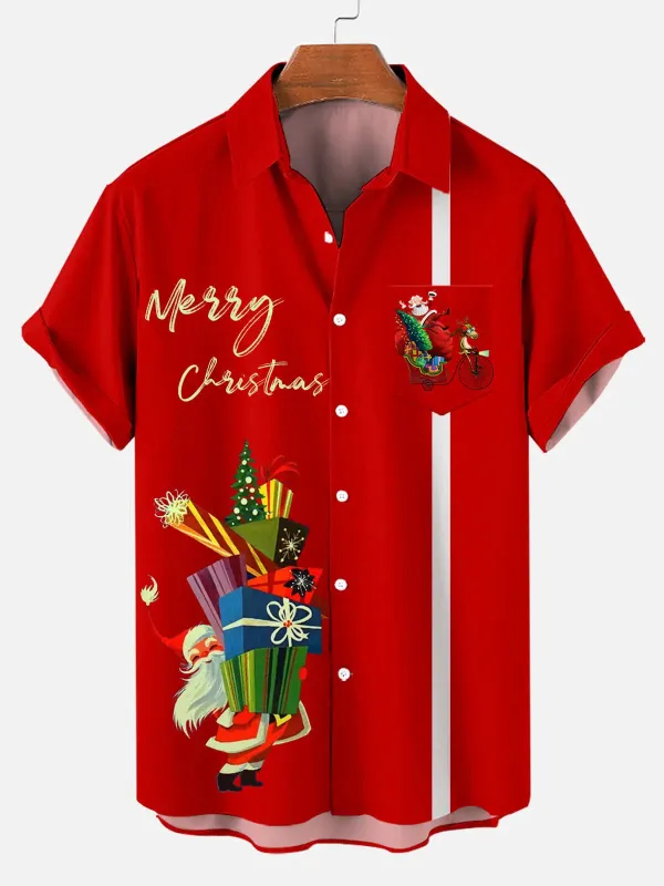 Men's Santa Gift Haul Short Sleeve Shirt sold by Eleven Oasis