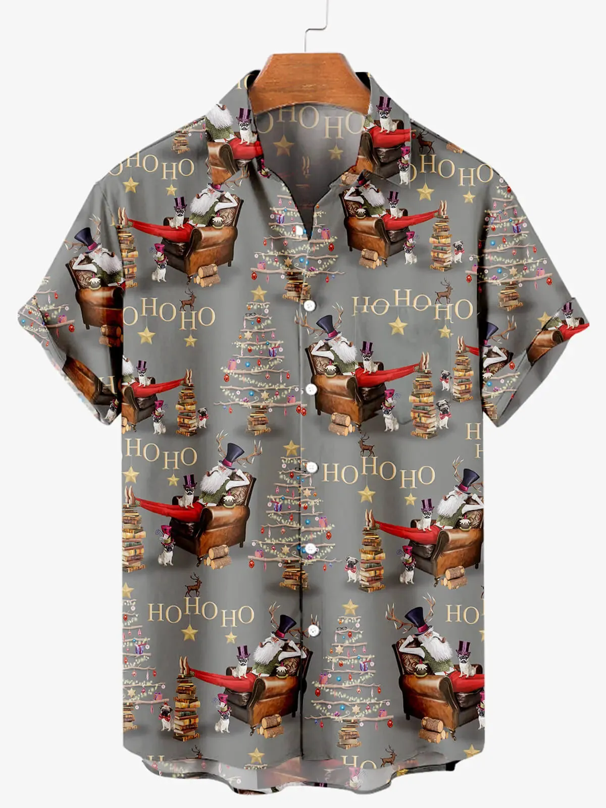 Merry Christmas Men's Short Sleeve Shirt sold by Eleven Oasis